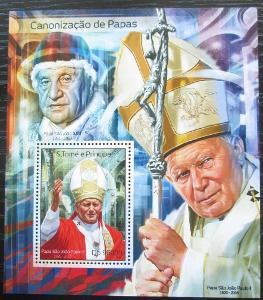 Svatý Tomáš 2014 Papež Jan Pavel II. Mi# Block 988 Kat 10€ 1302