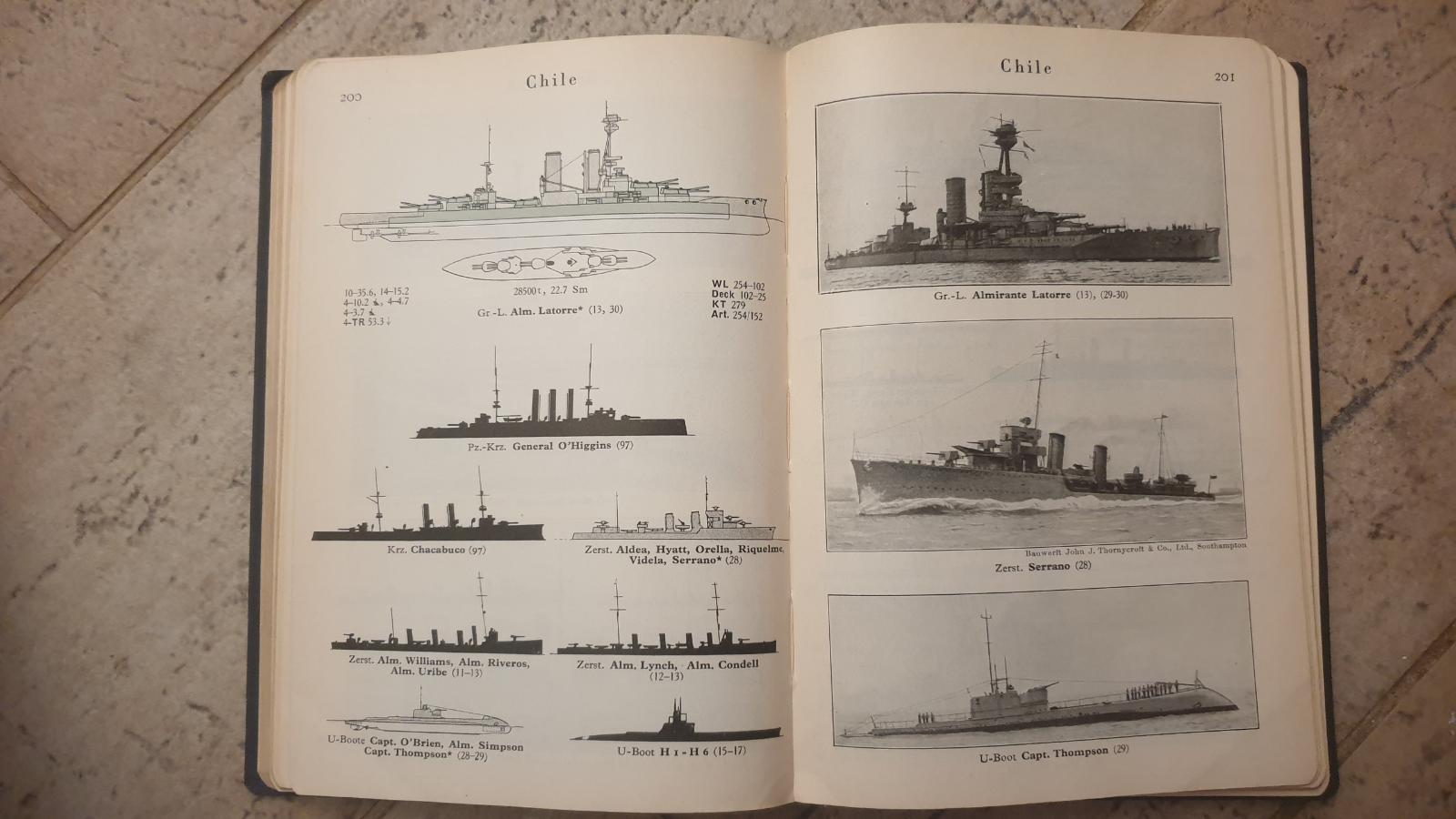 Vojenská kniha o lodích a ponorkach  z roku 1938 - Vojenské sběratelské předměty