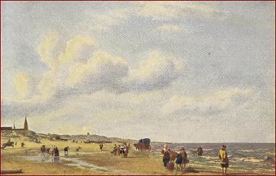Krajina * pobřeží, moře, lidé, umělecká, sign. van de Velde * M6357