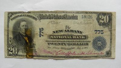 20 DOLÁRU 1902 NC NEW ALBANY 775