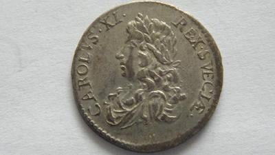 Švédsko 2 Mark 1671, Karel XI, Malá hlava