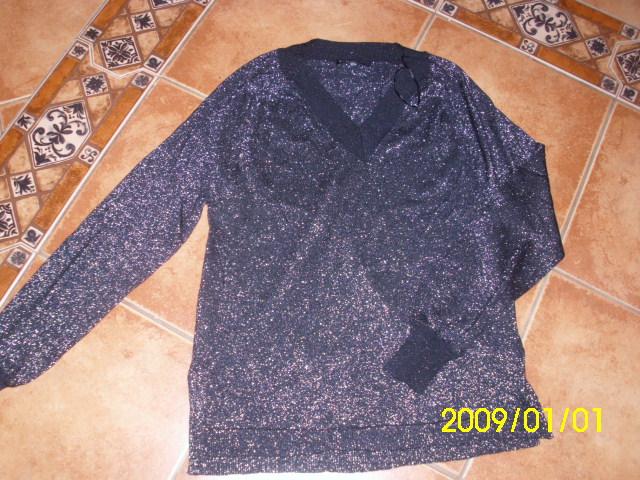 F&F černý svetr svetřík třpytivý vel. M až L - Dámské oblečení