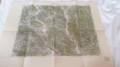 Stará vojenská mapa 1945-Giraltovce-Lužany-Stropkov-Lukačovce
