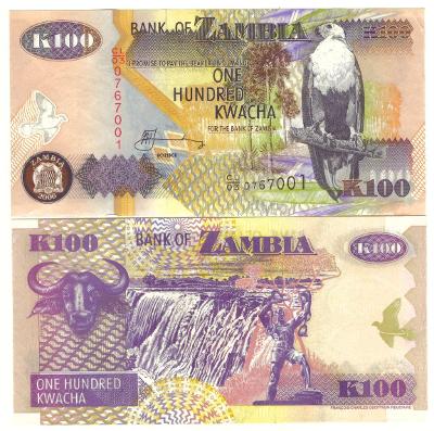 Zambia 100 Kwacha 2006 UNC	