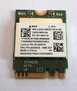 Wifi modul + Bluetooth RTL-8723BE / 04X6025 z Lenovo IdeaPad G70-35