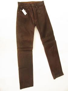 Kožené kalhoty broušené- vel. 31, pas: 76 cm