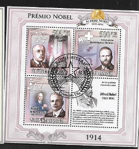 Guinea Bissau-Nobelova cena 1914 -Laue, Barány, Richards, Alfred Nobel