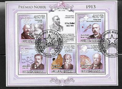 Guinea Bissau-Nobelova cena 1913 -Thákur, Kamerlingh, Richet, Werner..