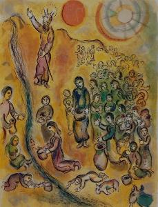 Marc Chagall - Bible - Exodus 2-17 I přišli pastýři, a odehnali je