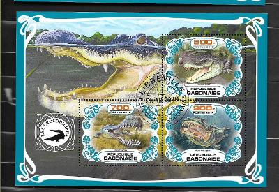 Gabon - krokodýl mořský, gaviál indický, aligátor severoamerický