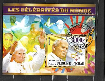 Čad 2015 - Papež Jan Pavel II., dalajláma, Mandela, Martin Luther King