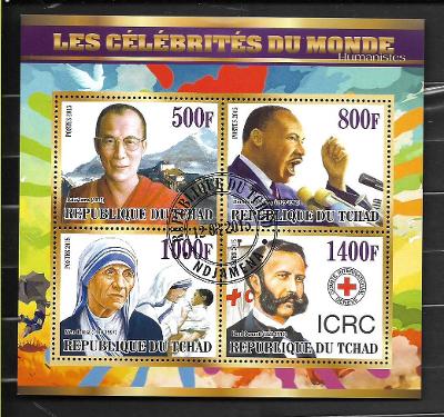 Čad 2015 - Dalajláma, Martin Luther King, Matka Tereza, Henri Dunant