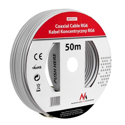 Koaxiální kabel RG6U 50M 1.0CCS