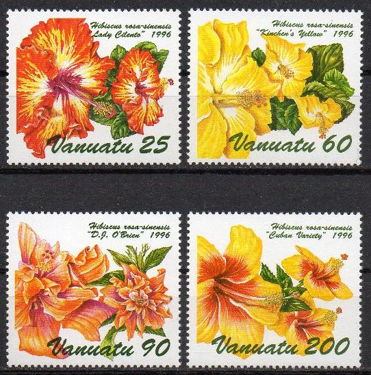 Vanuatu-Flóra 1996**  Mi.1024-1027 / 10 € - Známky