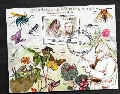 Mosambik 2009-Wiliam Kirby - motýli, včely, cvrček, vážka, pavouk.....