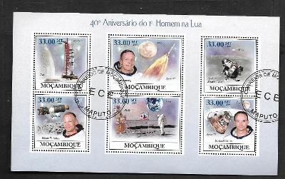 Mosambik 2009-Kosmos- Neil Armstrong, Aldrin,Collins, Apollo 11, Eagle