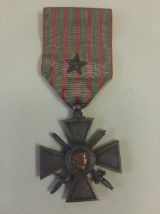 Croix de Guerre1914-1918 citace HVĚZDA, Francie, legie, II