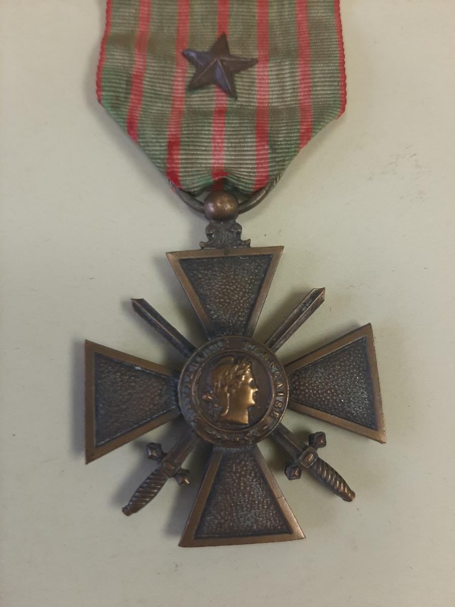 Croix de Guerre1914-1918 citace HVĚZDA, Francie, legie, II - Sběratelství