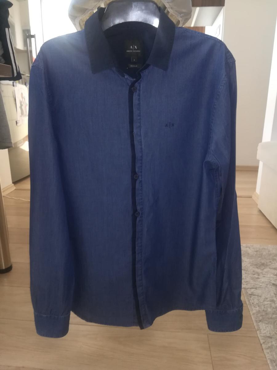 Pánská tmavě modrá košile Armani Exchange, velikost S. - Oblečení, obuv a doplňky
