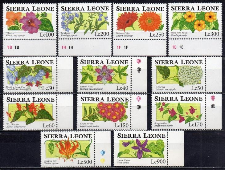 Sierra Leone-Flóra 1993**  Mi.2060-2071 / 18 € - Známky