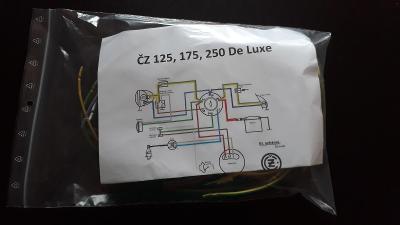 kompletní kabeláž ČZ DeLuxe 125,175 a 250