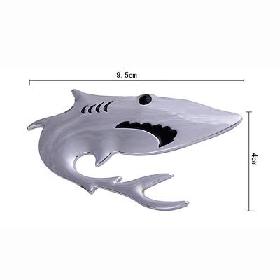 nálepka kovová žralok