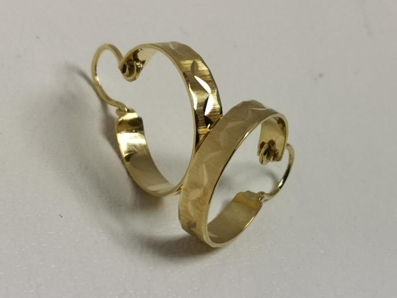 Zlaté naušnice kreole - Zlaté šperky