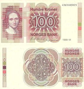 NORSKO 100 Kronor 1988 P-43d UNC