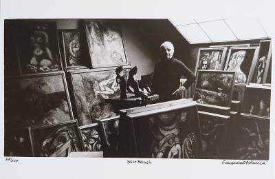 Emanuel Křenek: Jan Bauch v ateliéru, fotografie