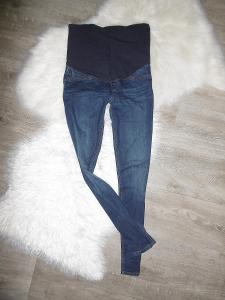 HM trendovky krásné těhotenské slim skinny jeansy džíny rifle S+