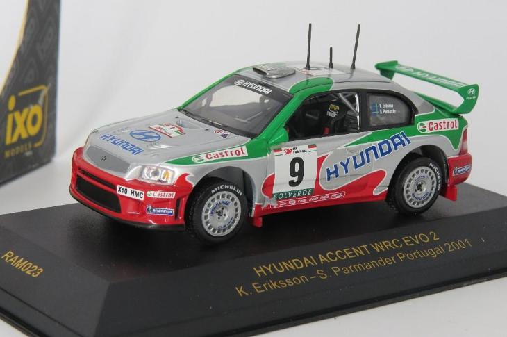 Ixo 1/43 Hyundai Accent WRC Evo 2 McRae Rallye Portugal 2001 