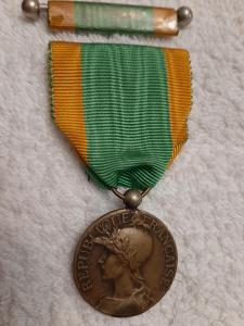 FRANCIE 1914-1918 Medaile Volontaires, vojenských dobrovolníků se stuž