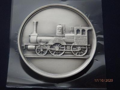 Medaile - Berlín 1894 - 1987 - Vysvěcení železniční Lokomotivy. Ag