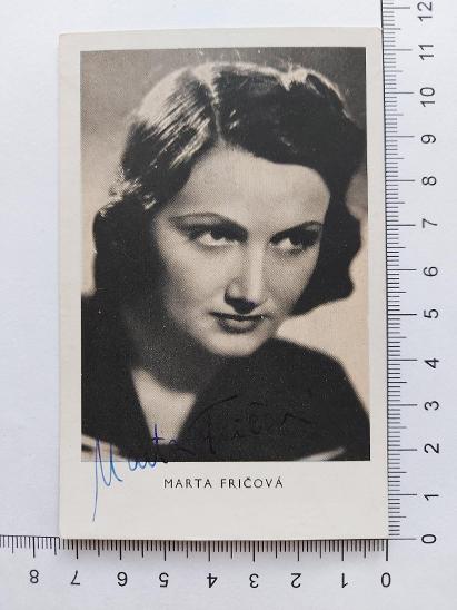 Marta Fri Ov Autogram Origin Ln Podpis Na Fotografii Aukro