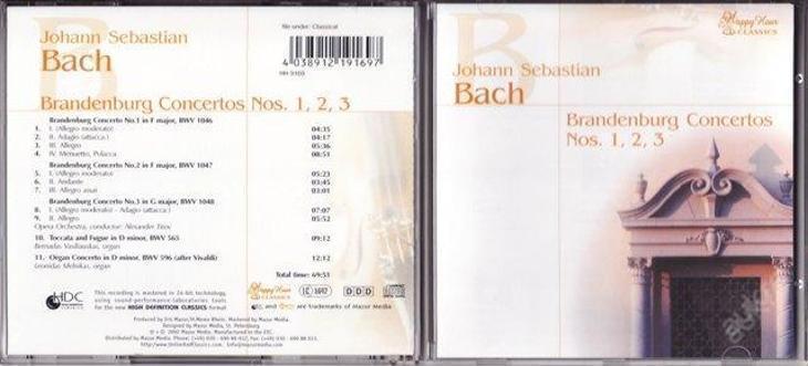 BACH - BRANDENBURG CONCERTOS Nos. 1,2,3 2002 akce - Hudba