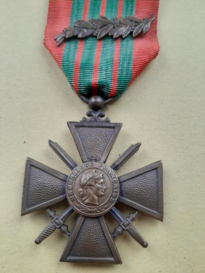 Francie, Croix de Guerre 1939-40, Vichy, citace palma