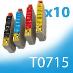 10 x kompatibilné náplne pre EPSON T0711, T0712, T0713, T0714 - Tlačiarne, príslušenstvo