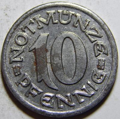 Německo Aachen 10 Pfennig 1920 XF č12206