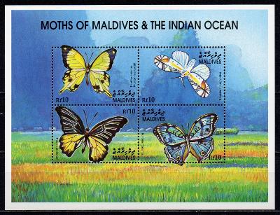 Maledivy-Motýli 2001**  Mi.Klb.3866-3869 / 13 €
