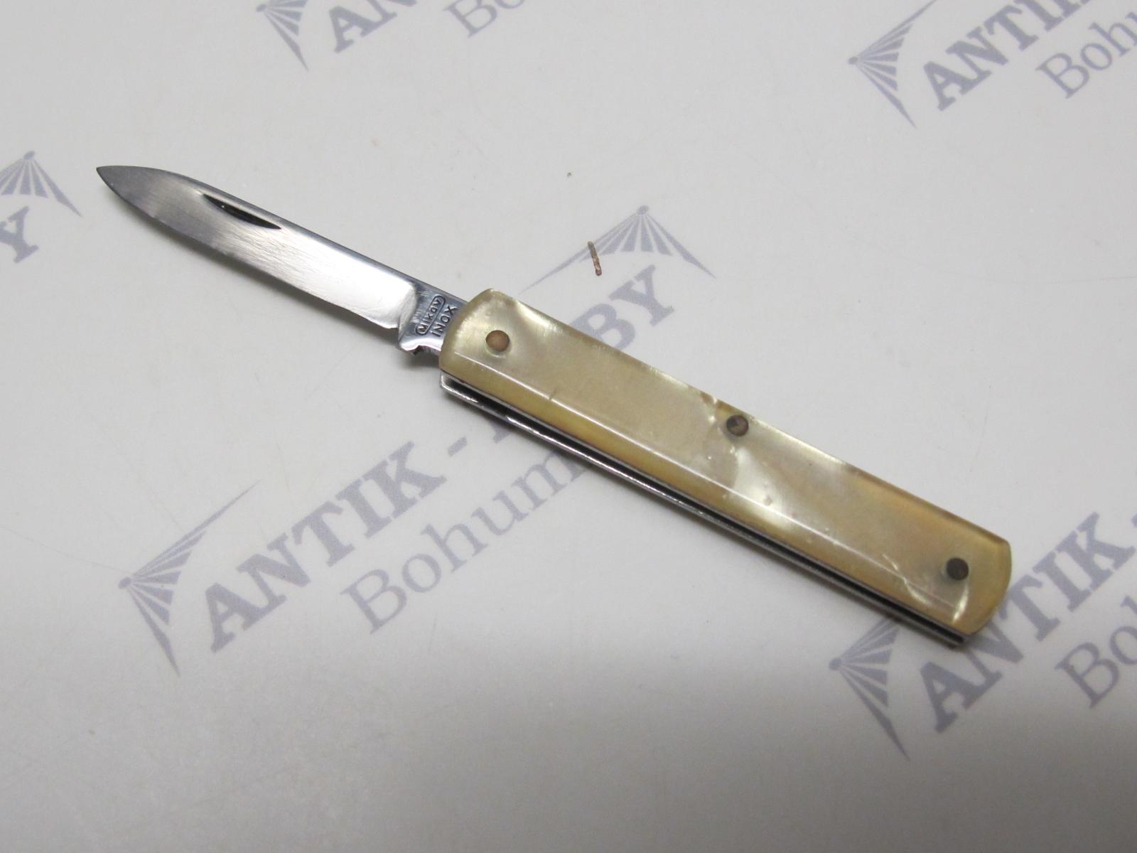Starý perleťový kapesní nůž - MIKOV - INOX
