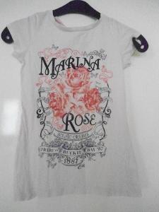 krásné originální dětské tričko Marina rose růže 134/140 H&M 8-10 let