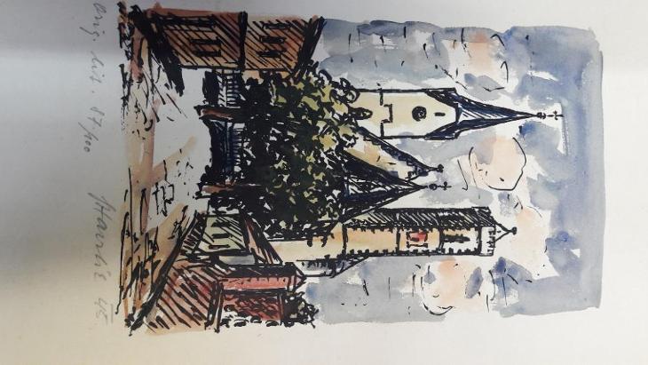 Svatopluk Havrlík akvarel rok 1945 - Umění