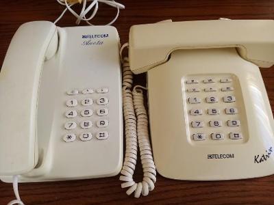 2 x retro starý telefoní přístro TELECOM Aneta a Katrin