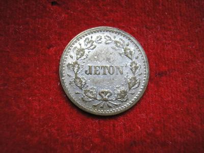 Velká Británie - Jeton (Ag ?), mladá královna Victoria