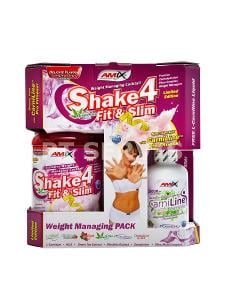 Shake 4 Fit & Slim 1000 g + Carniline 480 ml akční balíček