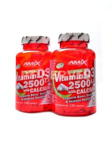 Super vitamin D3 2500 IU + calcium 2 x 120 kapslí