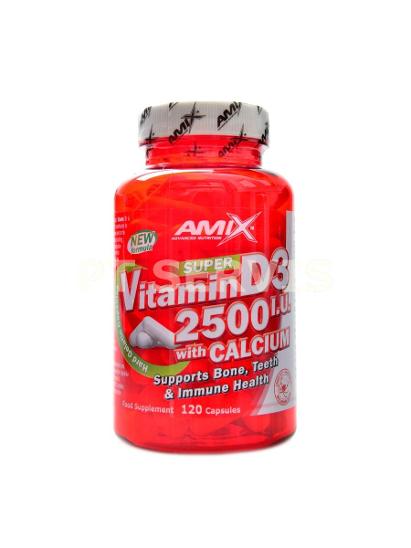 Super vitamin D3 2500 IU + calcium 2 x 120 kapslí - Lékárna a zdraví