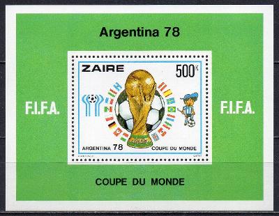 Zaire-MS ve fotbale- Argentina 1978** Michel Bl.18 / 25 €