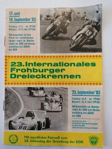Program Frohburger Dreieck rennen 1983