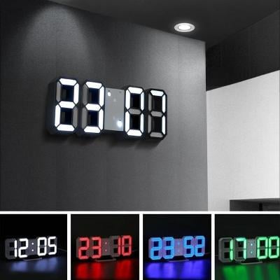 LED hodiny s budíkem, datum, teplota - různé barvy - DOPRODEJ -30%